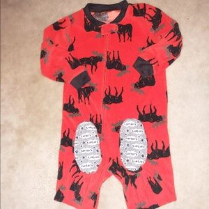 Boys zip up footie pajama